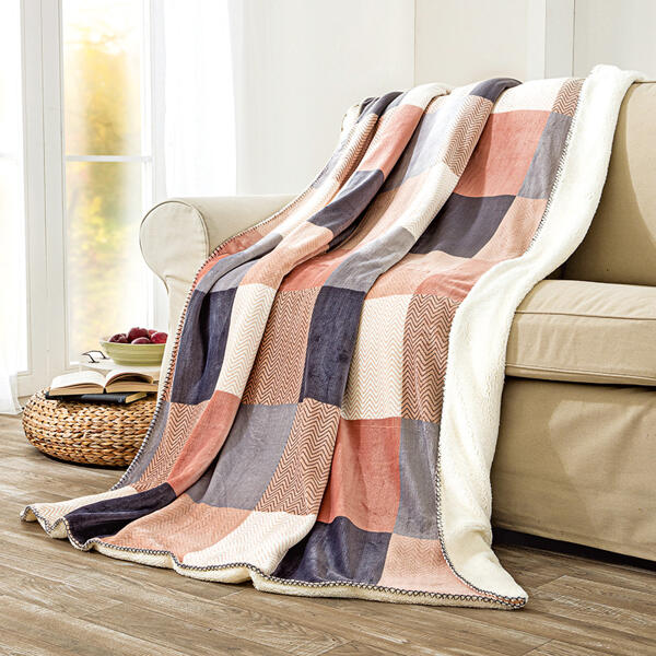 Flanell-Sherpa-Wohndecke