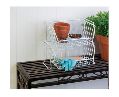 Easy Home Wire Stacking Basket or Undershelf Wire Basket