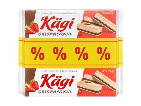 Crisp'n Cream Strawberry Kägi, pack de 3