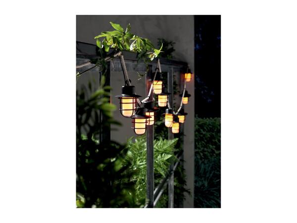 Livarno Home Solar Flaming Lantern String Lights