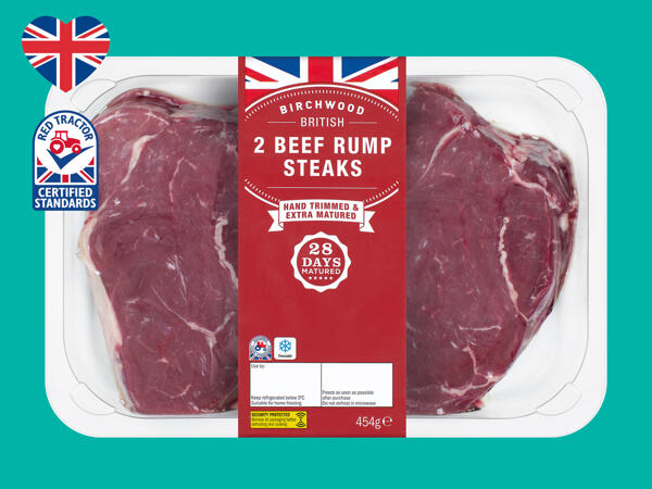 2 Beef 28-Day Matured Rump Steaks