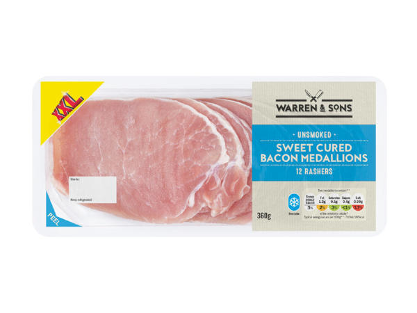Warren & Sons Sweet Cured Bacon Medallions
