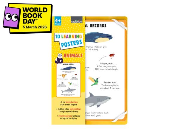 Crelando Animals Learning Poster Assortment - Set of 10