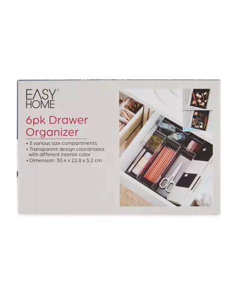 6 Pack Drawer Organiser