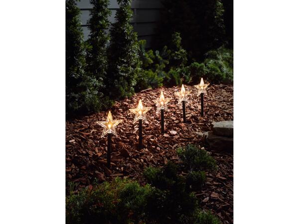 LED Stake Lights With Ground Spike, 4 or 5 Pieces