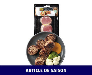 BBQ 
 MÉDAILLONS DE FILET DE PORC BARDÉS DE LARD
