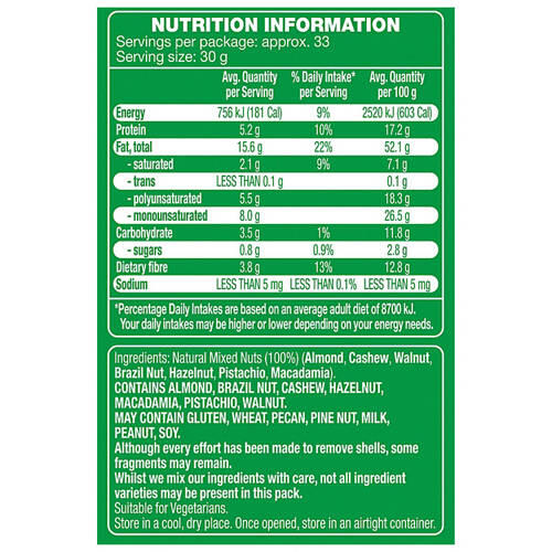 Mixed Nuts Natural 1kg