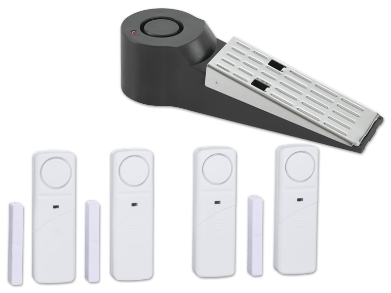 Tür- und Fensteralarm, 4 Stück oder Alarm-Türstopper