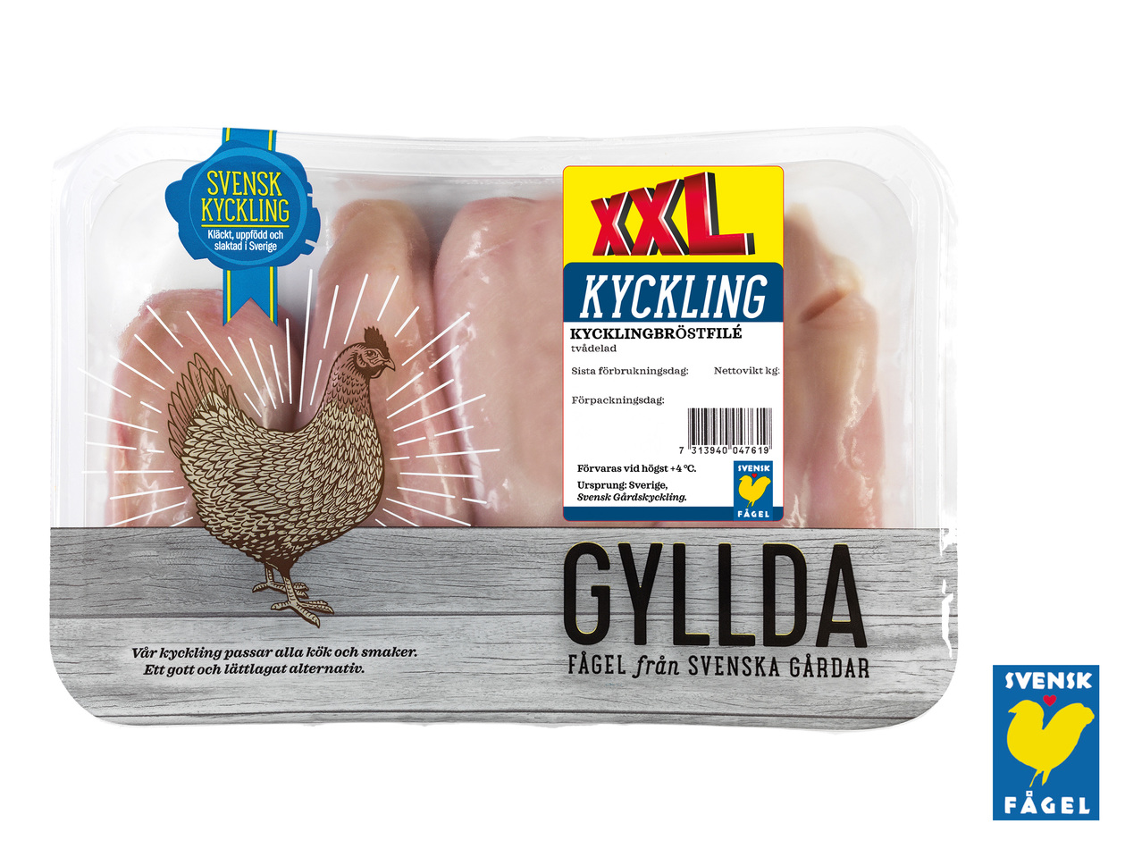 TVÅDELAD KYCKLINGBRÖSTFILÉ XXL