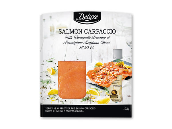 Laksecarpaccio med parmesan