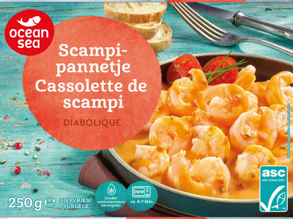 Cassolette de scampis diabolique