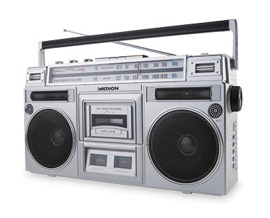 80's Retro Boombox with Bluetooth