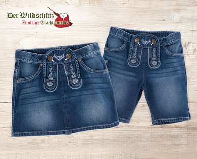 DER WILDSCHÜTZ Kinder-Trachten-/ Jeansbermudas/-rock