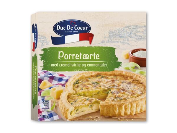 Porretærte, quiche lorraine eller løgtærte