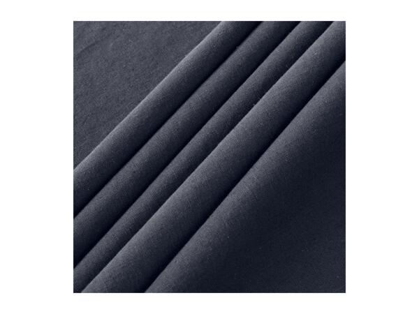 Livarno Home Linen-Blend Bedlinen - Double - Black