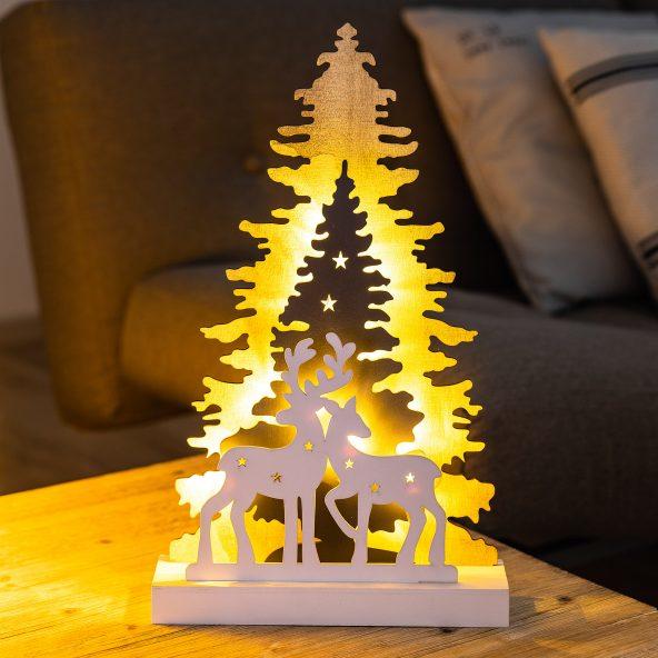 Figurine LED en bois