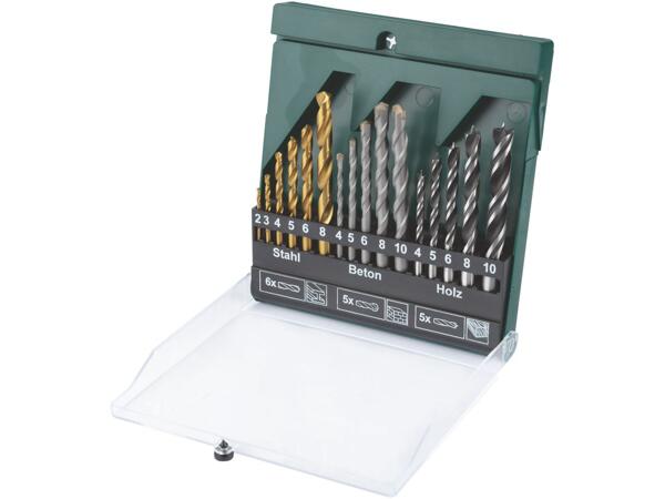 Drill bit set, 16 pieces