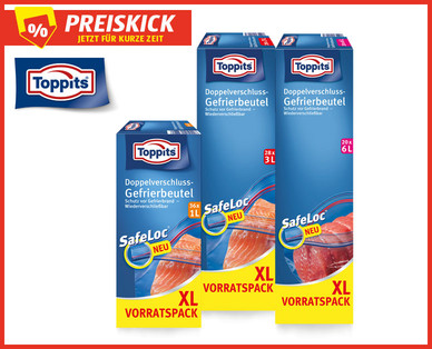 TOPPITS Doppelverschluss-Gefrierbeutel
