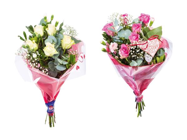 Bouquet de roses et d'œillets