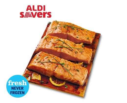 Fresh Honey Maple Atlantic Salmon on a Cedar Plank