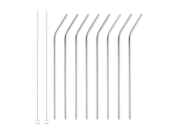 Livarno Home Stainless Steel Straws - 10 Piece Set