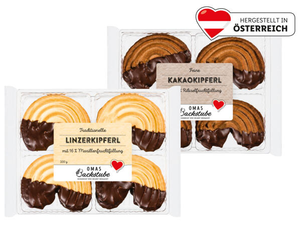 Linzerkipferl hell/Kakaokipferl