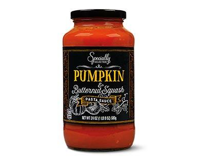 Specially Selected 
 Pumpkin & Butternut Squash or Pumpkin Chipotle Pasta Sauce