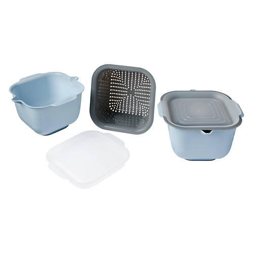 2 Pack Small Cut Fruit Bowls, Blue
