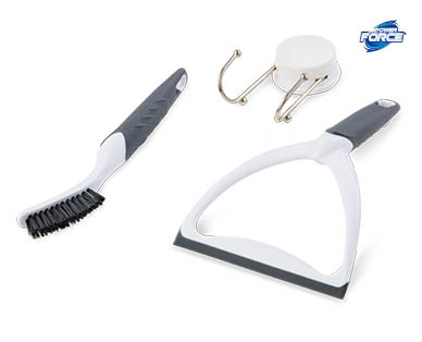 Squeegee and Brush Set with Suction Hook