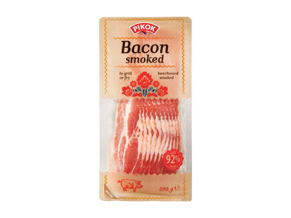 Bacon de porc feliat, afumat
