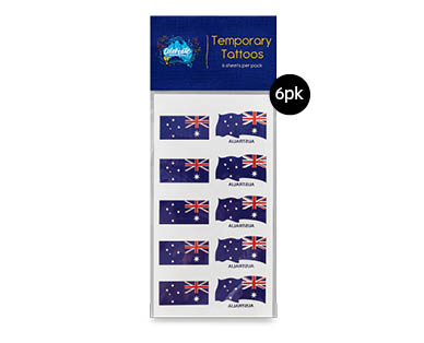 Australia Day Temporary Tattoos 6pk
