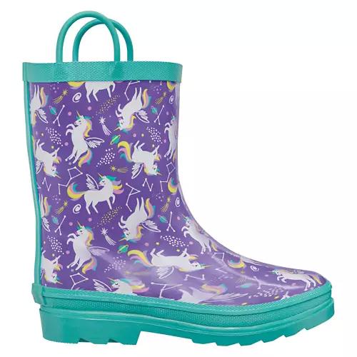 Children's Warm Lined Rain Boots - Unicorn, 2/3