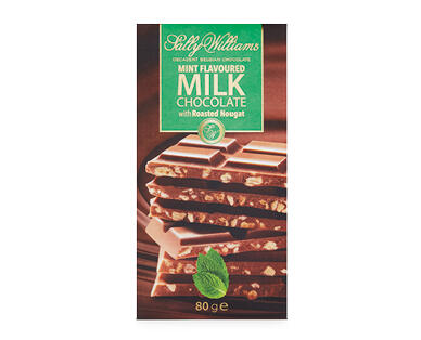 Sally Williams Mint Chocolate Block with Roasted Nougat 80g