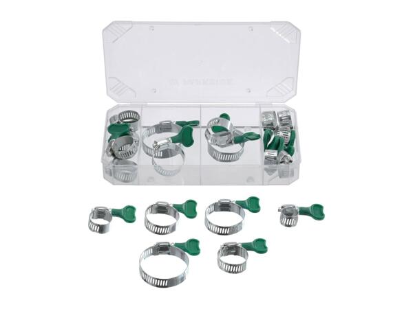 Parkside Assorted Wing Screw Hose Clips - 19 Pieces