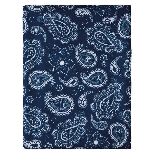 KIRKTON HOUSE Navy Paisley Indoor Outdoor Tablecloth - 60" X 84"