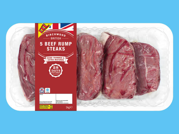 Birchwood 5 British Beef 28-Day Matured Rump Steaks