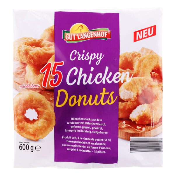 15 donuts de poulet surgelés