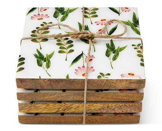 Crofton 4pk Enameled Wood Coasters