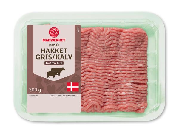 Hakket gris og kalv eller hakket gris