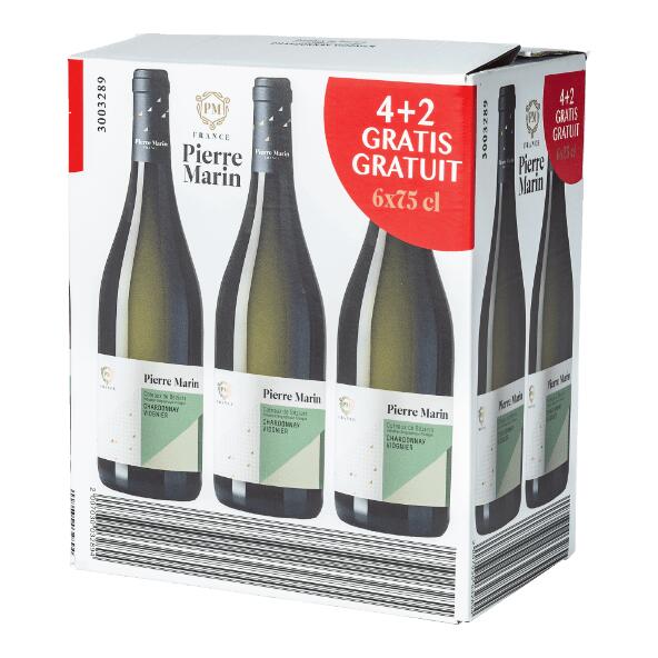 PIERRE MARIN(R) 				Chardonnay Viognier Côteaux de Béziers IGP, 6 st.