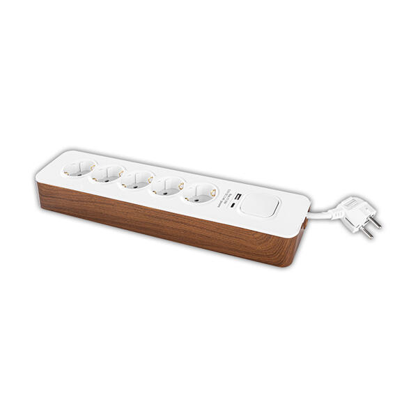 5-fach Schuko-Steckdosenleiste
