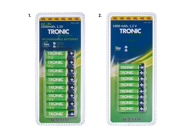 Batterie ricaricabili, 8 pezzi