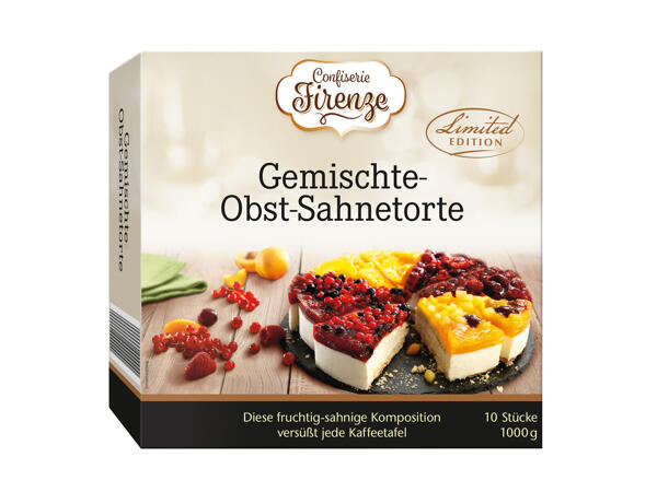 Gemischte Obstsahnetorte