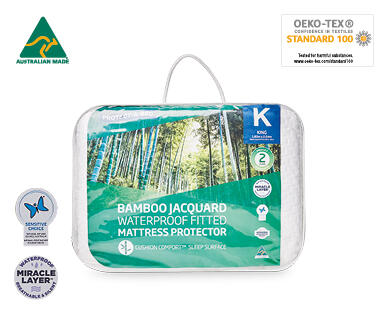 Protect-A-Bed(R) Bamboo Jacquard Waterproof Fitted Mattress Protector – King Size