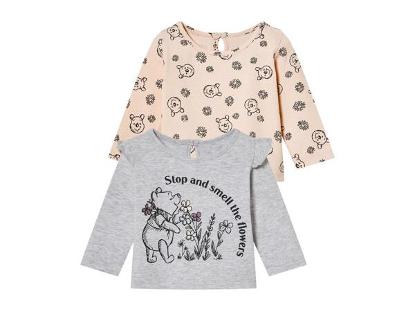 Baby Girl long sleeve tops "Minnie Mouse, Bambi or Winnie the Pooh", 2 pieces