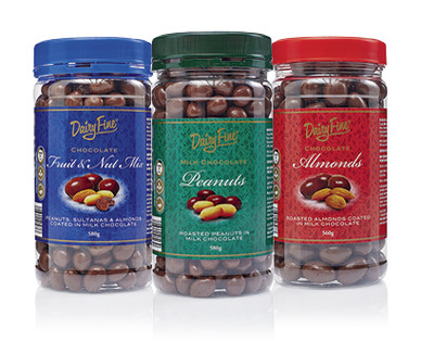 DAIRY FINE CHOCOLATE COATED NUTS 560G/580G