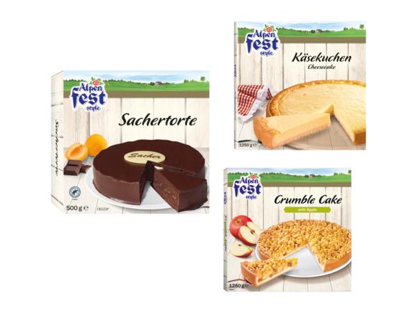 Sachertårta, smulpaj , cheesecake