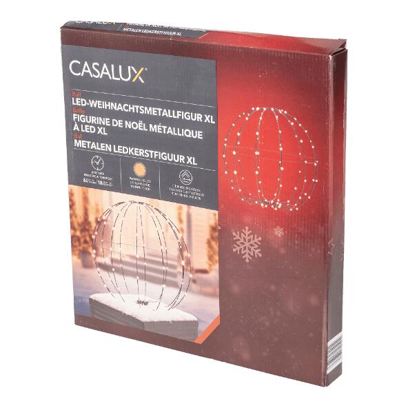 CASALUX(R) 				Personnage de Noël XL en métal avec LED