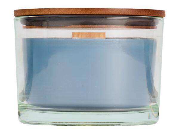 Scented Candle In Glass Jar With Wooden Wick