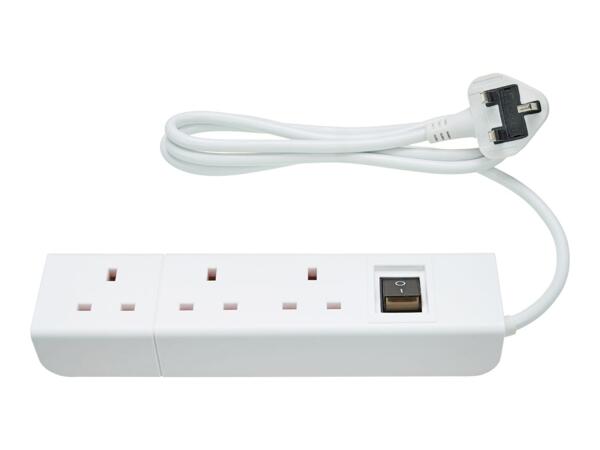 Tronic White 3 Socket Extension Lead